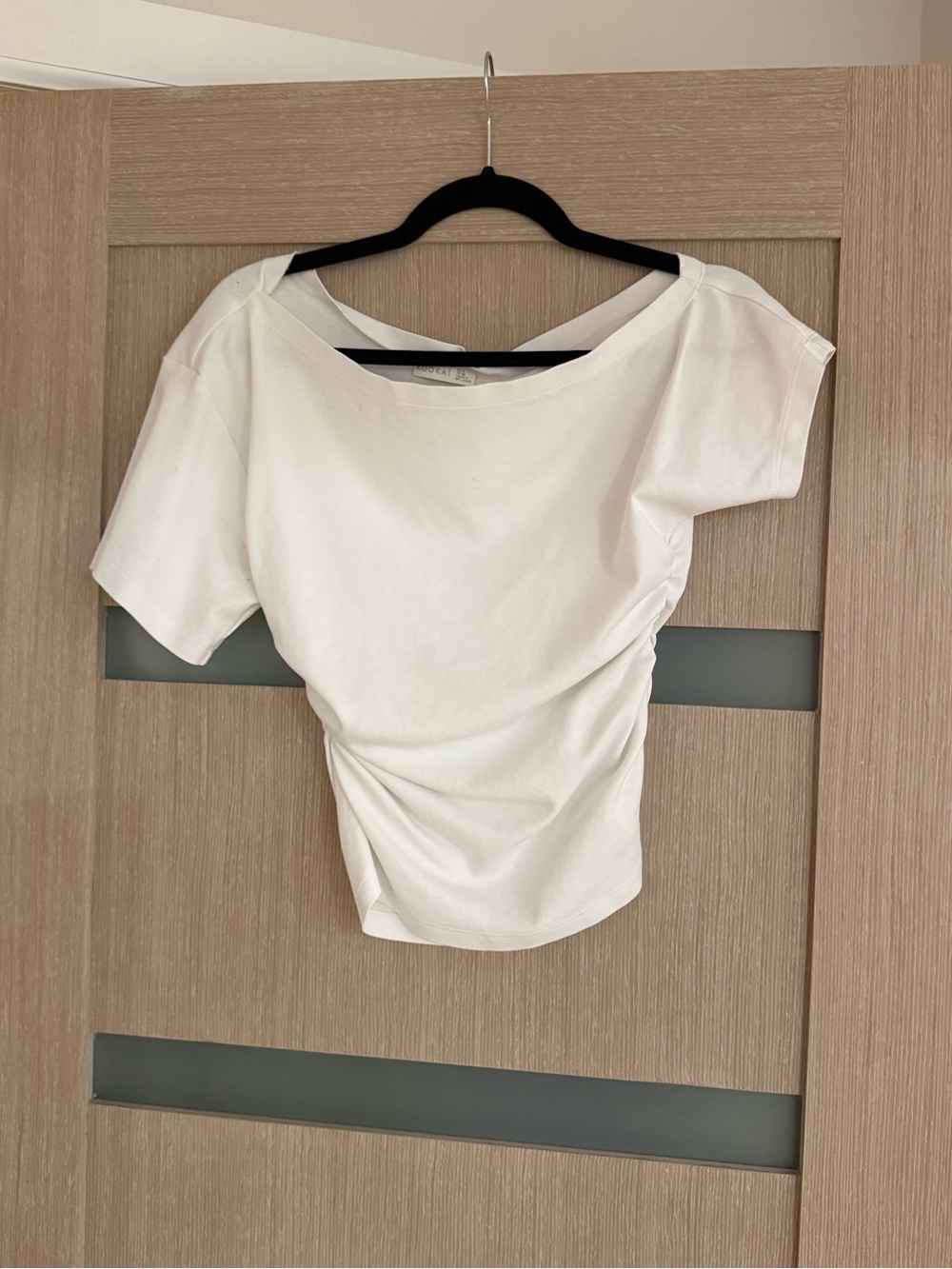 Kookai White Women’s Short Sleeve Ruched Top
